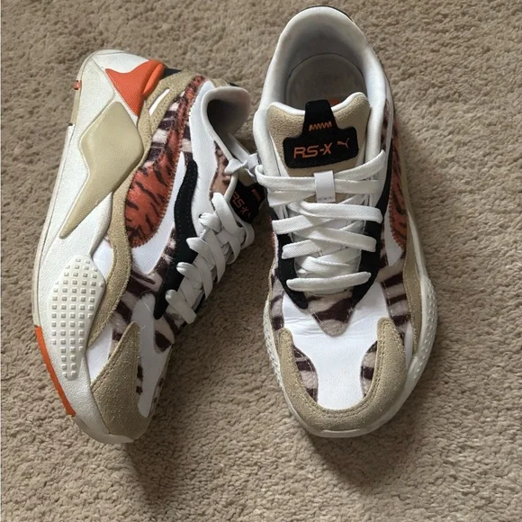 PUMA RS-X WILDCATS Animal Print Sneakers Size Women’s
